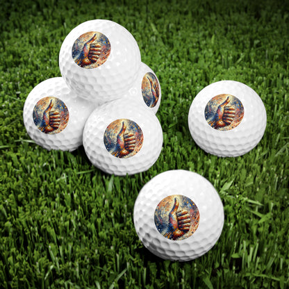 Digital Gratitude Nod Golf Balls, 6pcs - ATUH.ART