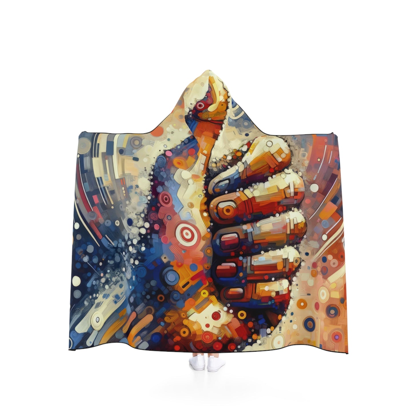 Digital Gratitude Nod Hooded Blanket - ATUH.ART