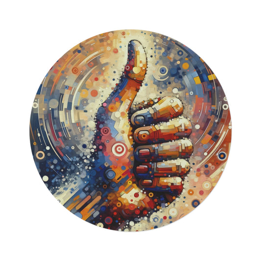 Digital Gratitude Nod Round Rug - ATUH.ART