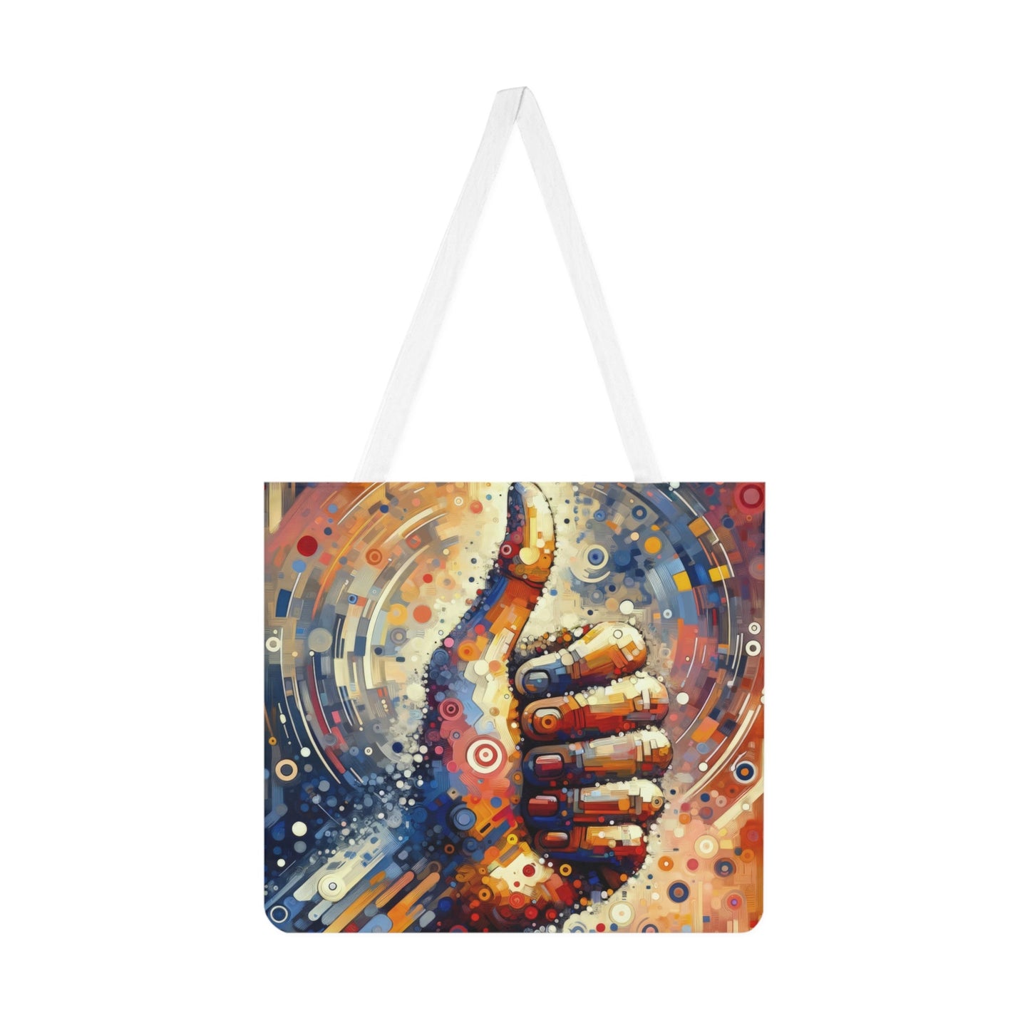 Digital Gratitude Nod Shoulder Tote Bag (AOP) - ATUH.ART