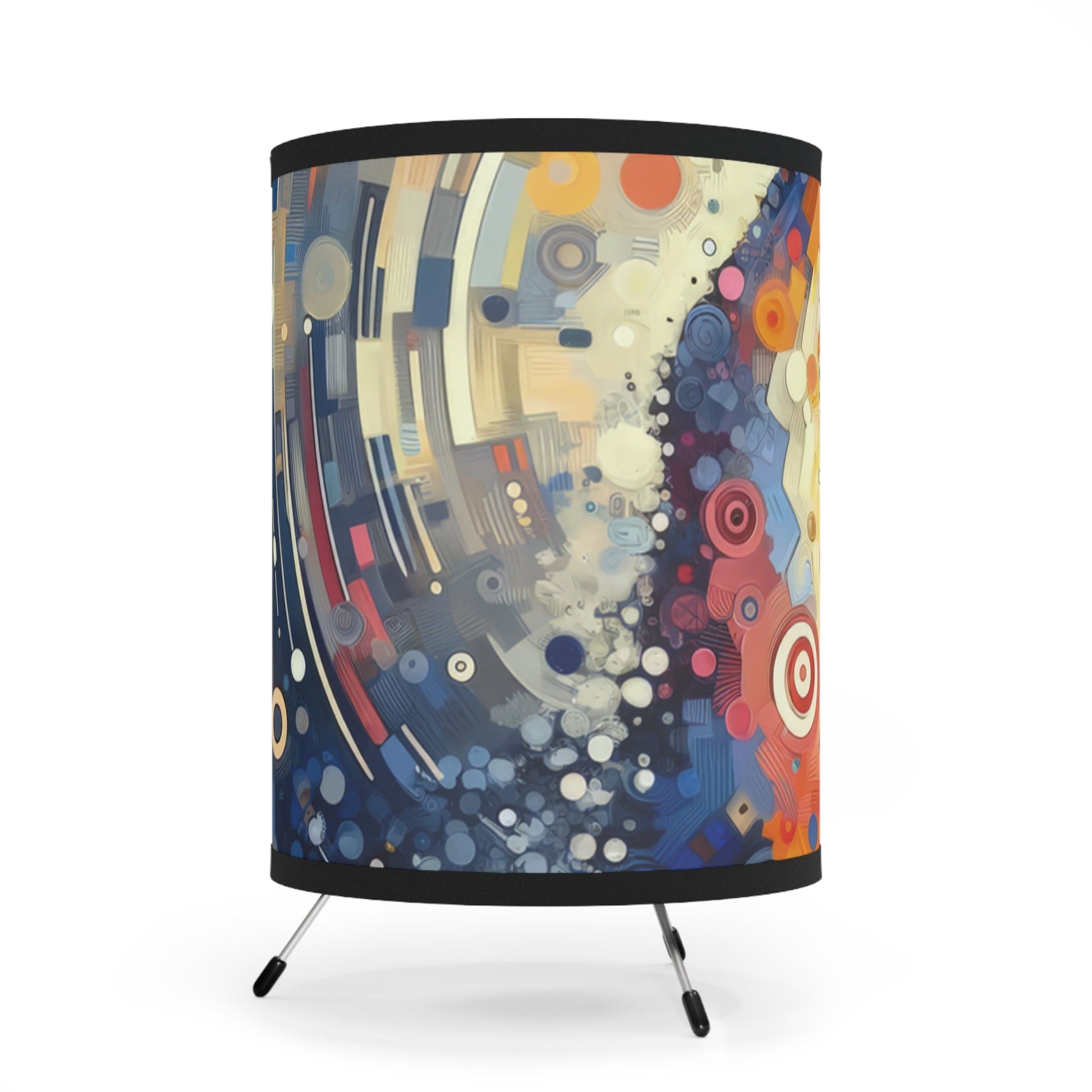 Digital Gratitude Nod Tripod Lamp with High-Res Printed Shade, US\CA plug - ATUH.ART