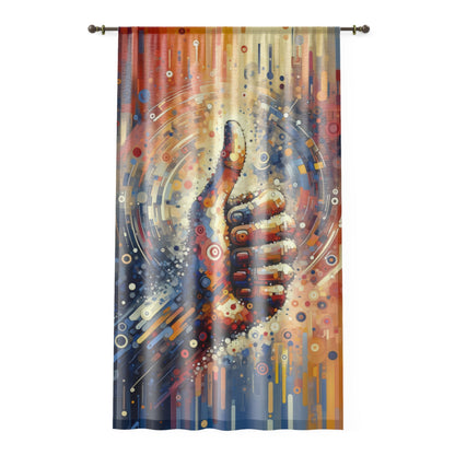 Digital Gratitude Nod Window Curtain - ATUH.ART