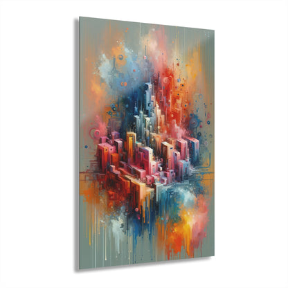 Digital Harmony Tachism Acrylic Prints (French Cleat Hanging) - ATUH.ART