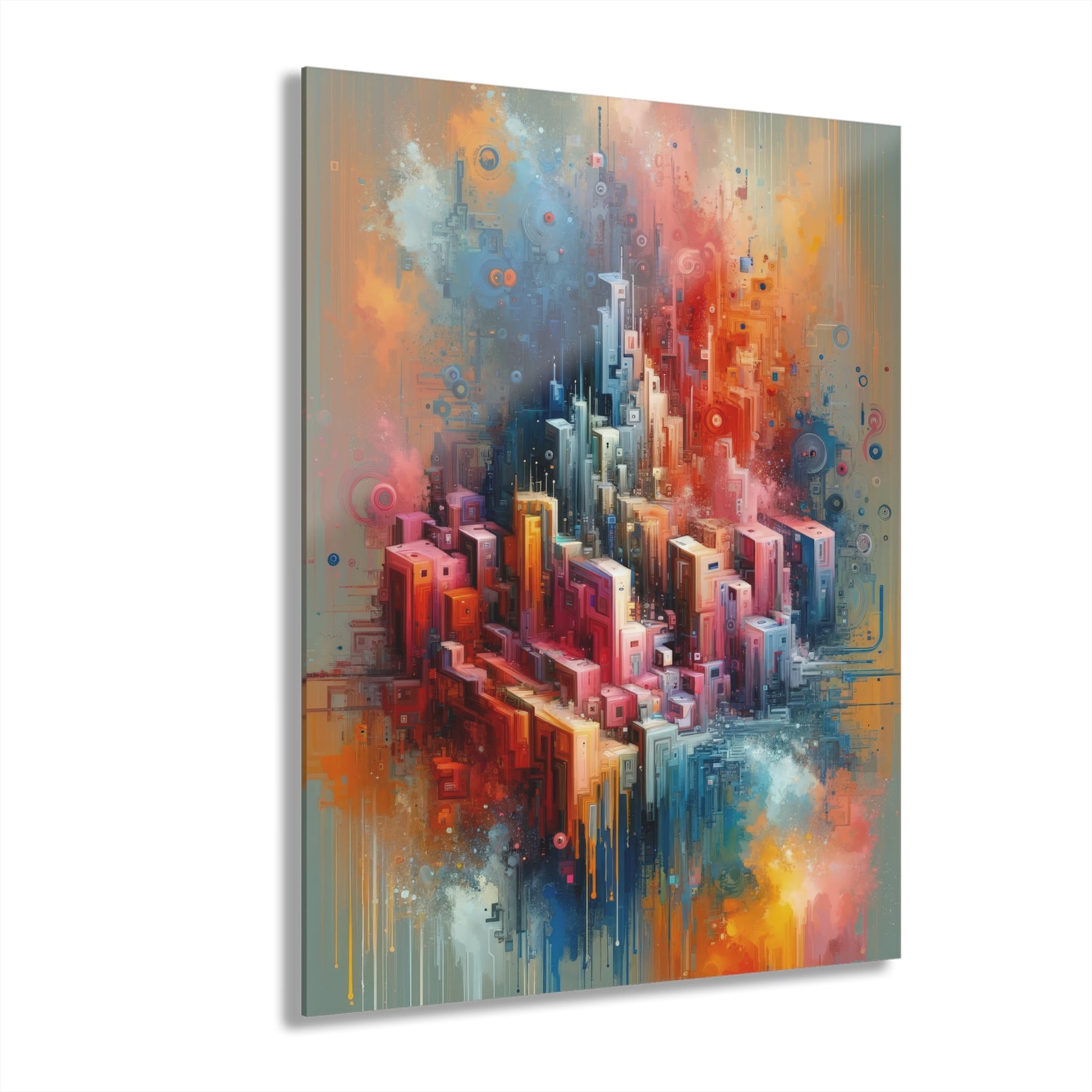 Digital Harmony Tachism Acrylic Prints (French Cleat Hanging) - ATUH.ART
