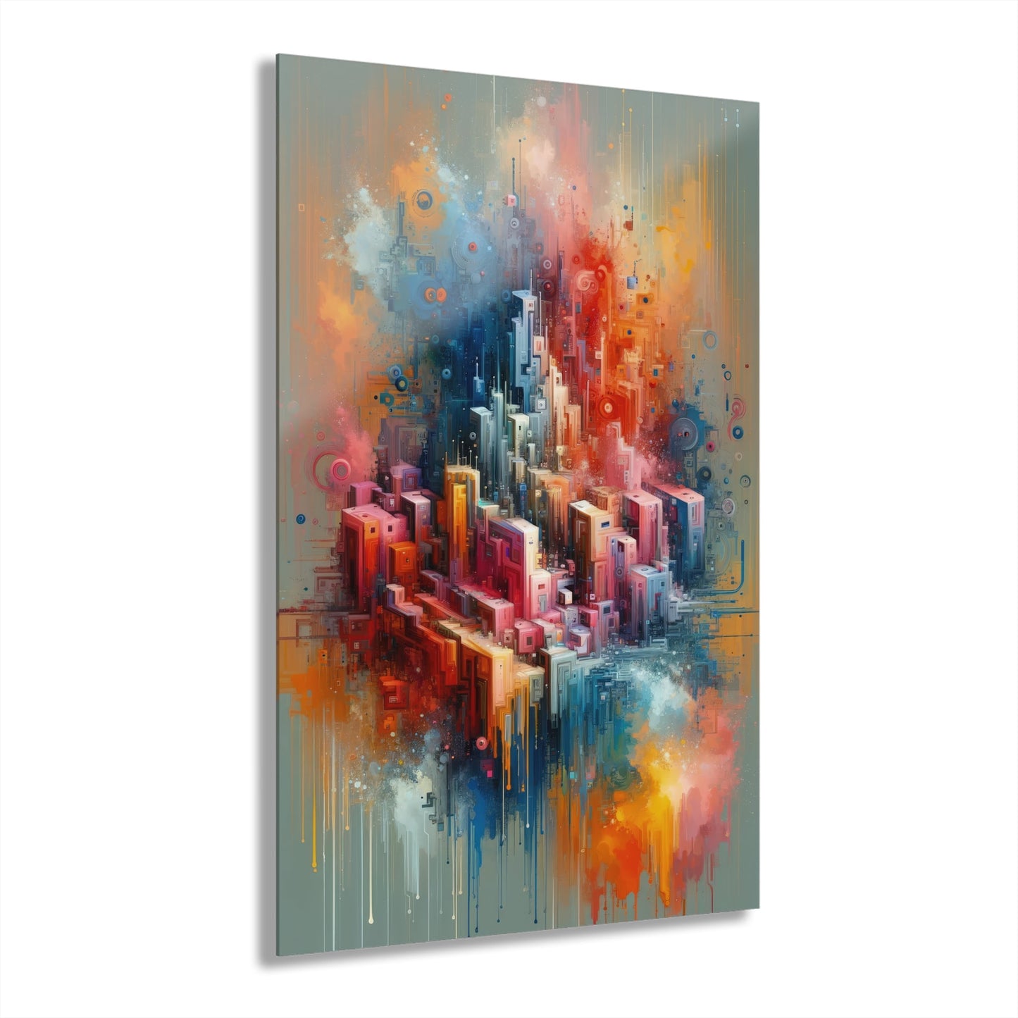 Digital Harmony Tachism Acrylic Prints (French Cleat Hanging) - ATUH.ART