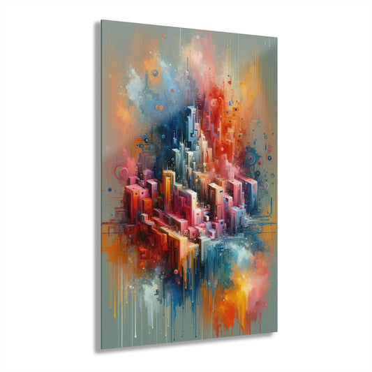 Digital Harmony Tachism Acrylic Prints (French Cleat Hanging) - ATUH.ART