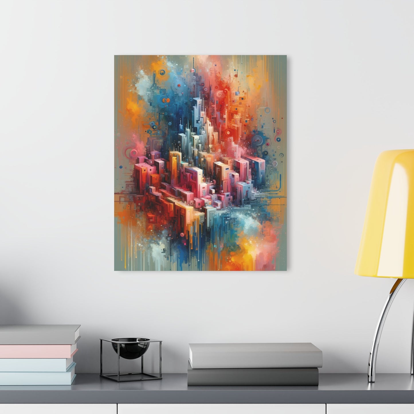 Digital Harmony Tachism Acrylic Prints (French Cleat Hanging) - ATUH.ART