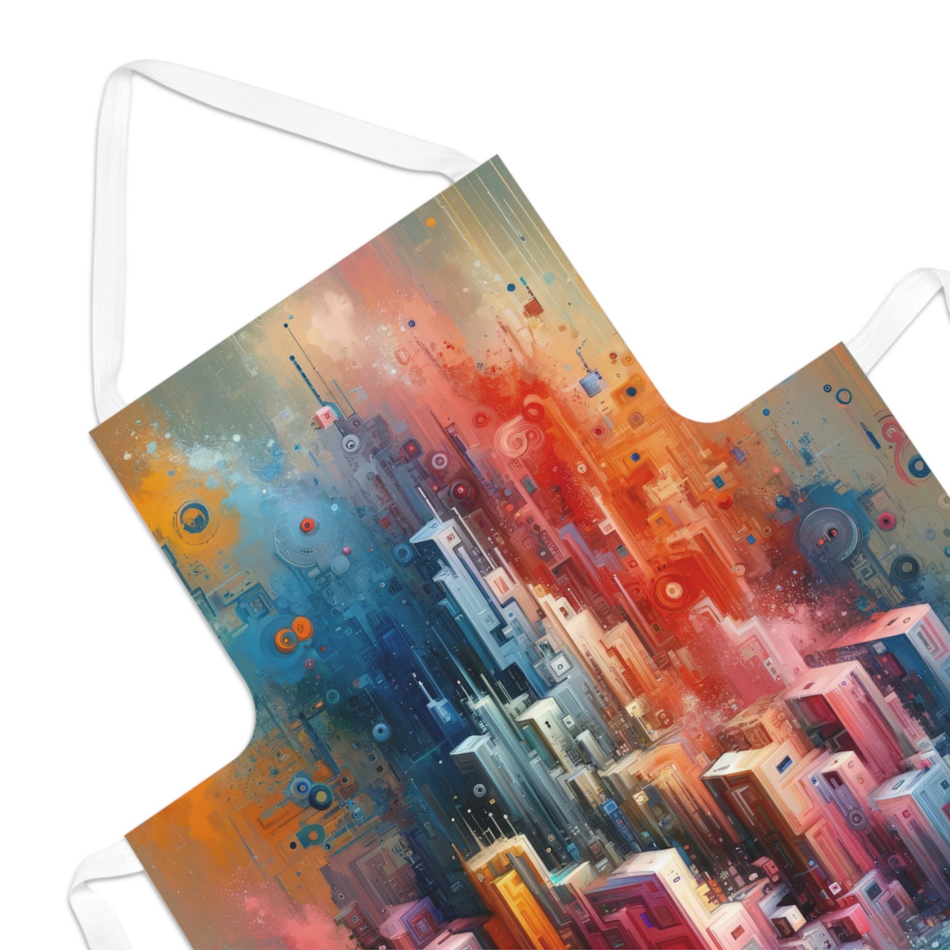Digital Harmony Tachism Adult Apron (AOP) - ATUH.ART