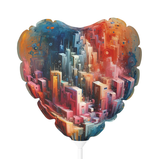 Digital Harmony Tachism Balloon (Round and Heart-shaped), 11" - ATUH.ART