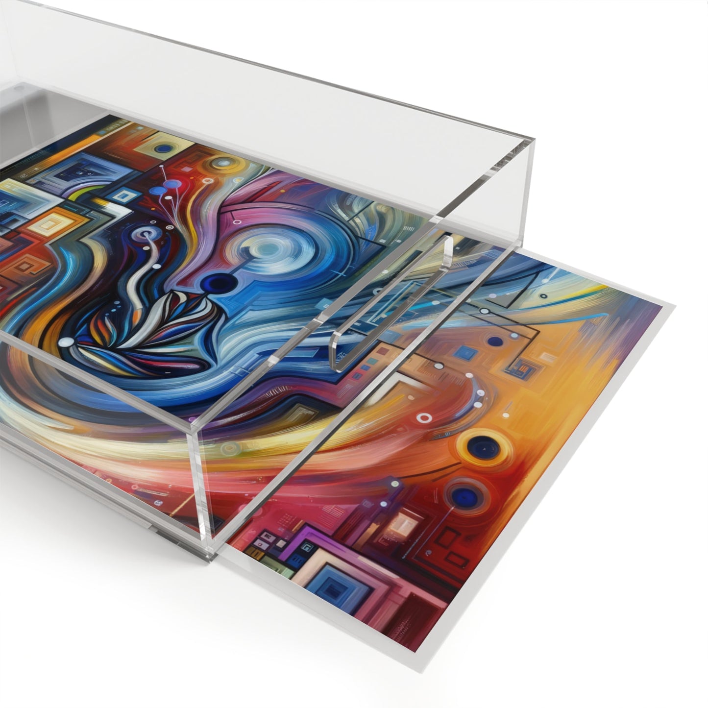 Digital Mindfulness Abstract Acrylic Serving Tray - ATUH.ART