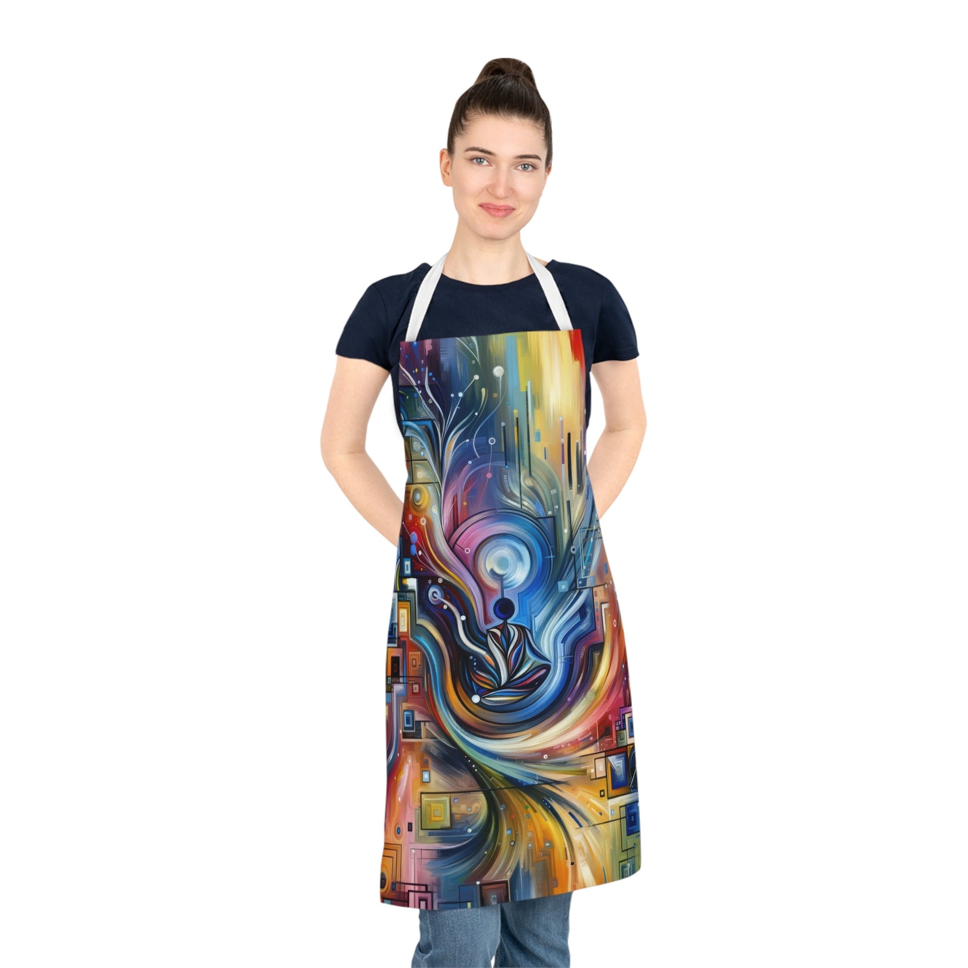 Digital Mindfulness Abstract Adult Apron (AOP) - ATUH.ART