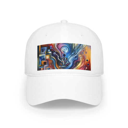 Digital Mindfulness Abstract Low Profile Baseball Cap - ATUH.ART