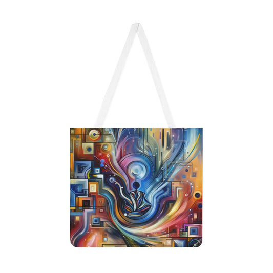 Digital Mindfulness Abstract Shoulder Tote Bag (AOP) - ATUH.ART