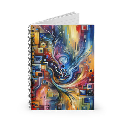 Digital Mindfulness Abstract Spiral Notebook - Ruled Line - ATUH.ART