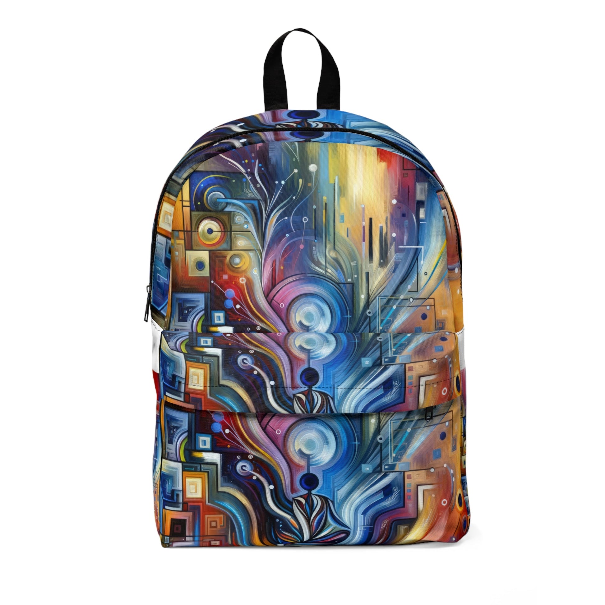 Digital Mindfulness Abstract Unisex Classic Backpack - ATUH.ART