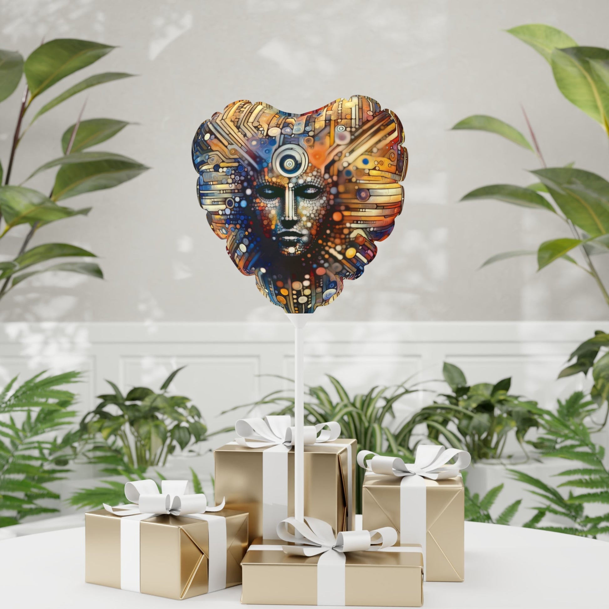 Digital Rhythm Tapestry Balloon (Round and Heart-shaped), 11" - ATUH.ART