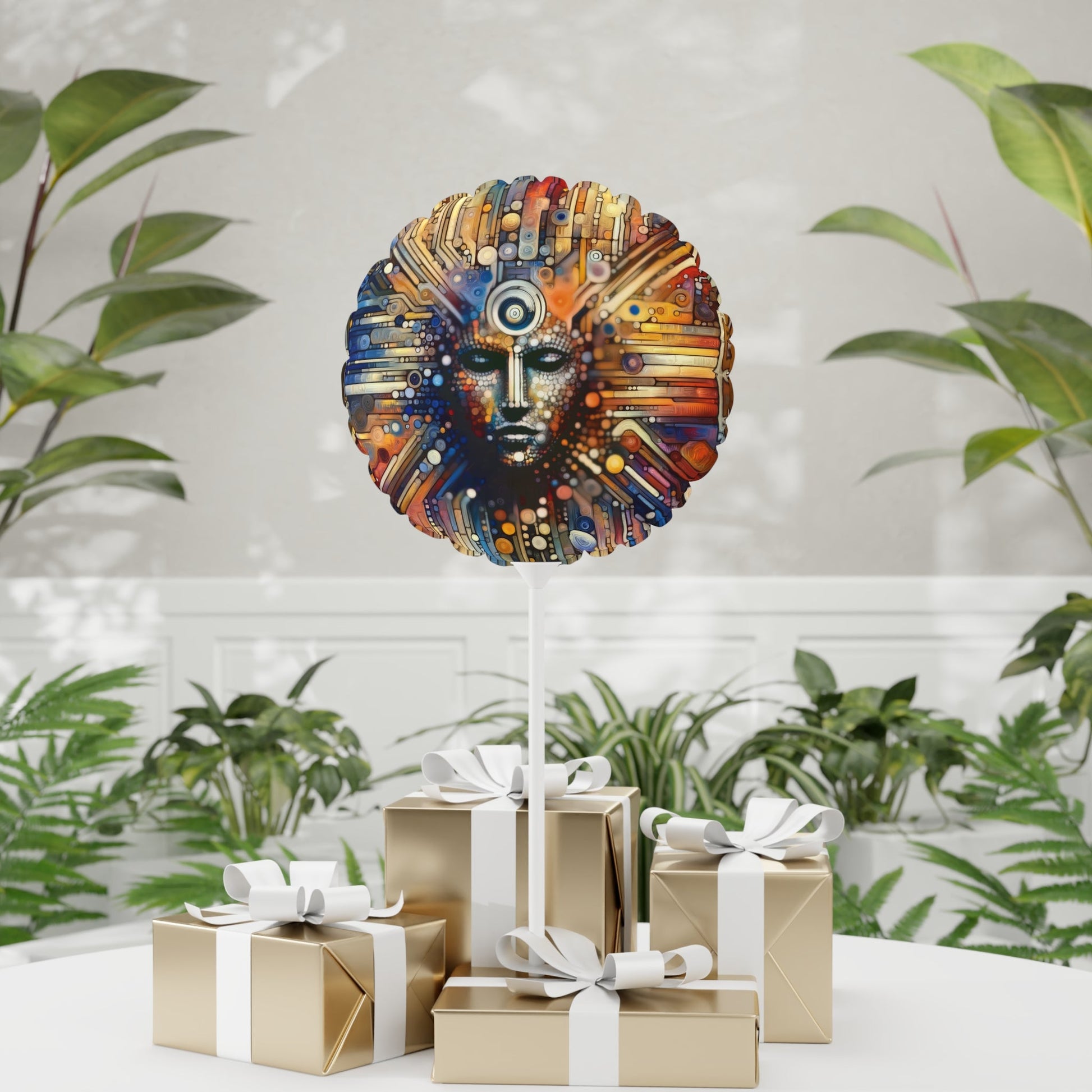 Digital Rhythm Tapestry Balloon (Round and Heart-shaped), 11" - ATUH.ART
