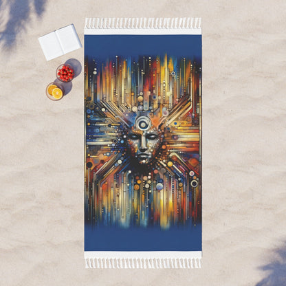 Digital Rhythm Tapestry Boho Beach Cloth - ATUH.ART