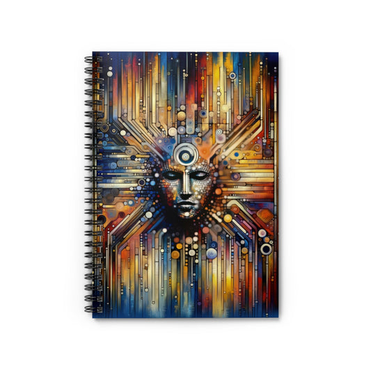Digital Rhythm Tapestry Spiral Notebook - Ruled Line - ATUH.ART