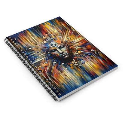 Digital Rhythm Tapestry Spiral Notebook - Ruled Line - ATUH.ART