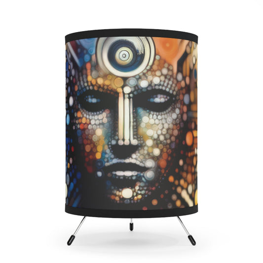 Digital Rhythm Tapestry Tripod Lamp with High-Res Printed Shade, US\CA plug - ATUH.ART