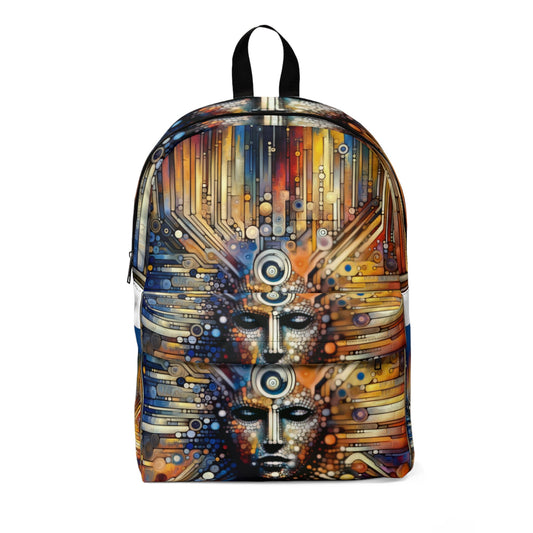 Digital Rhythm Tapestry Unisex Classic Backpack - ATUH.ART