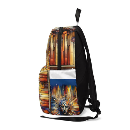 Digital Rhythm Tapestry Unisex Classic Backpack - ATUH.ART