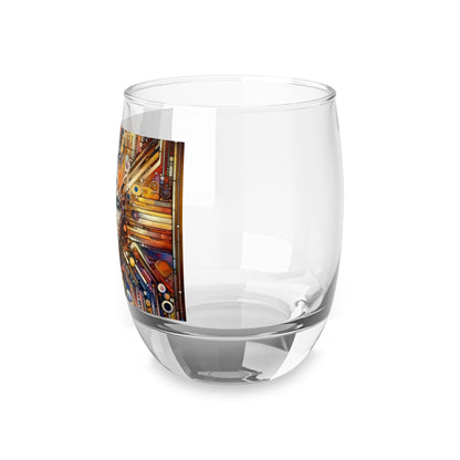 Digital Rhythm Tapestry Whiskey Glass - ATUH.ART