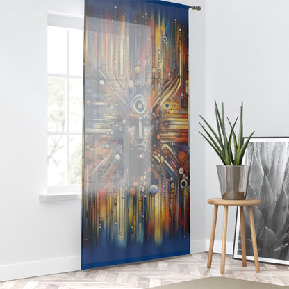Digital Rhythm Tapestry Window Curtain - ATUH.ART