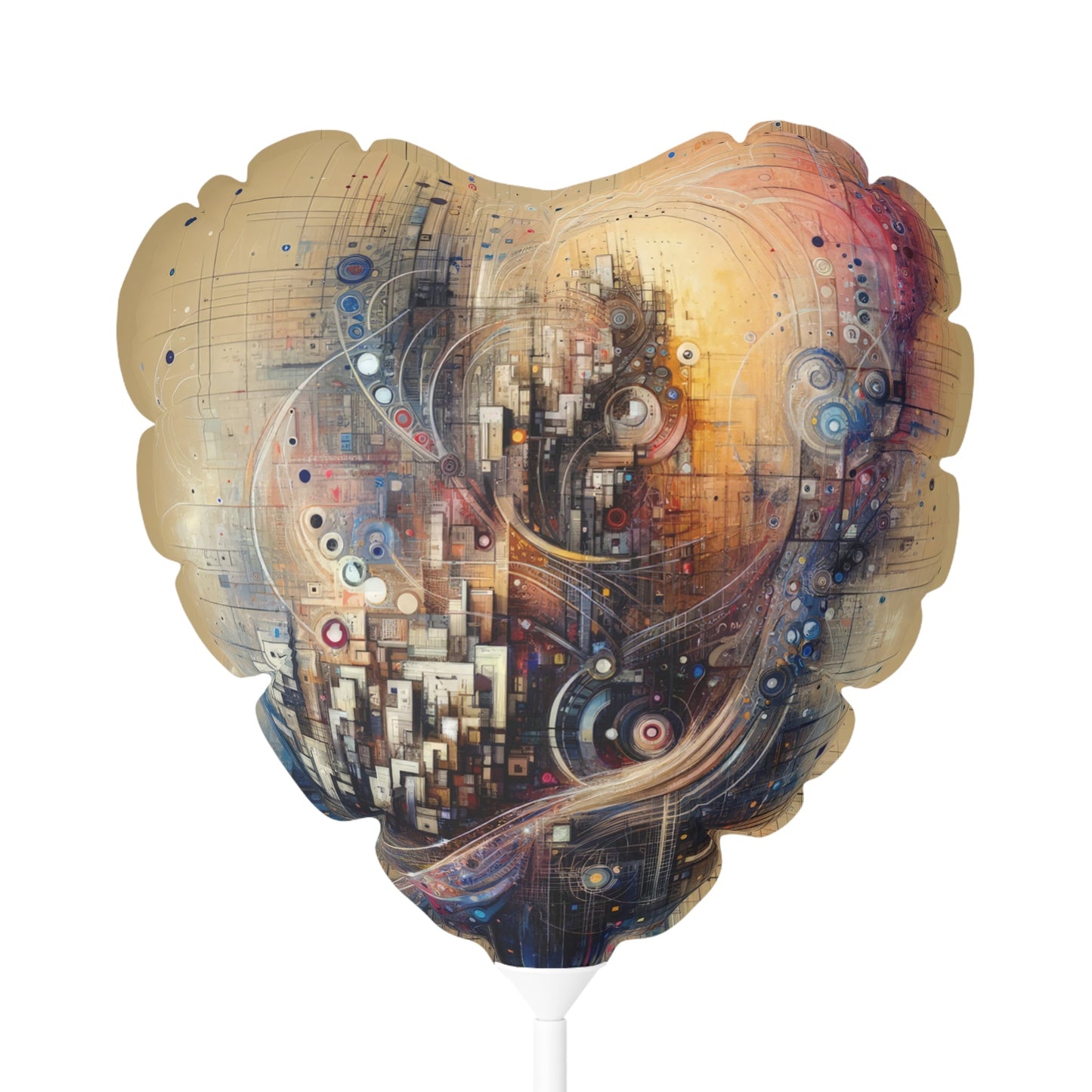 Digital Rhythmic Architecture Balloon (Round and Heart-shaped), 11" - ATUH.ART