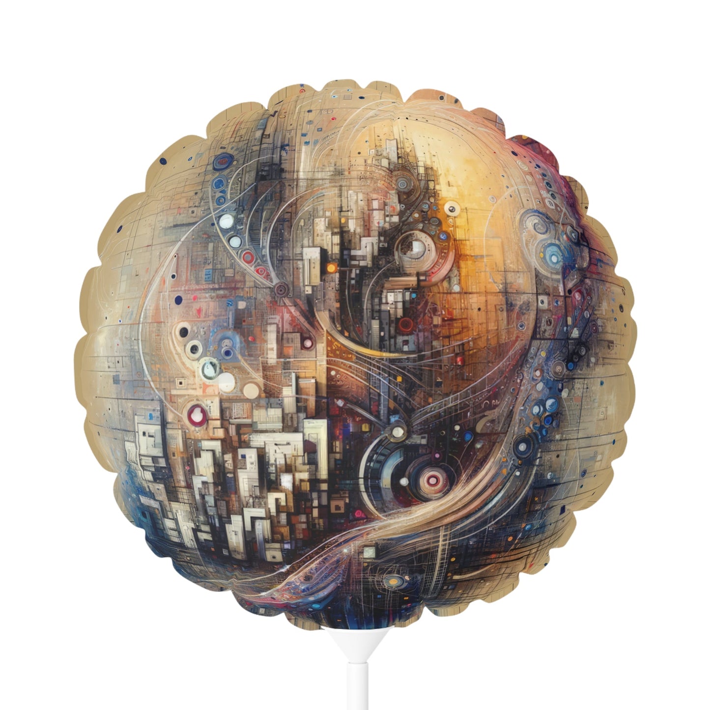 Digital Rhythmic Architecture Balloon (Round and Heart-shaped), 11" - ATUH.ART