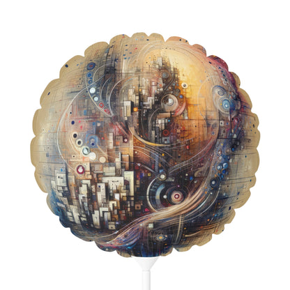 Digital Rhythmic Architecture Balloon (Round and Heart-shaped), 11" - ATUH.ART
