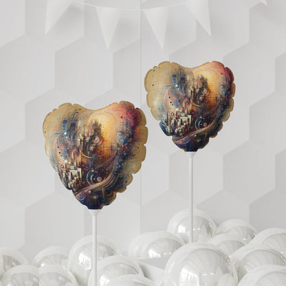 Digital Rhythmic Architecture Balloon (Round and Heart-shaped), 11" - ATUH.ART