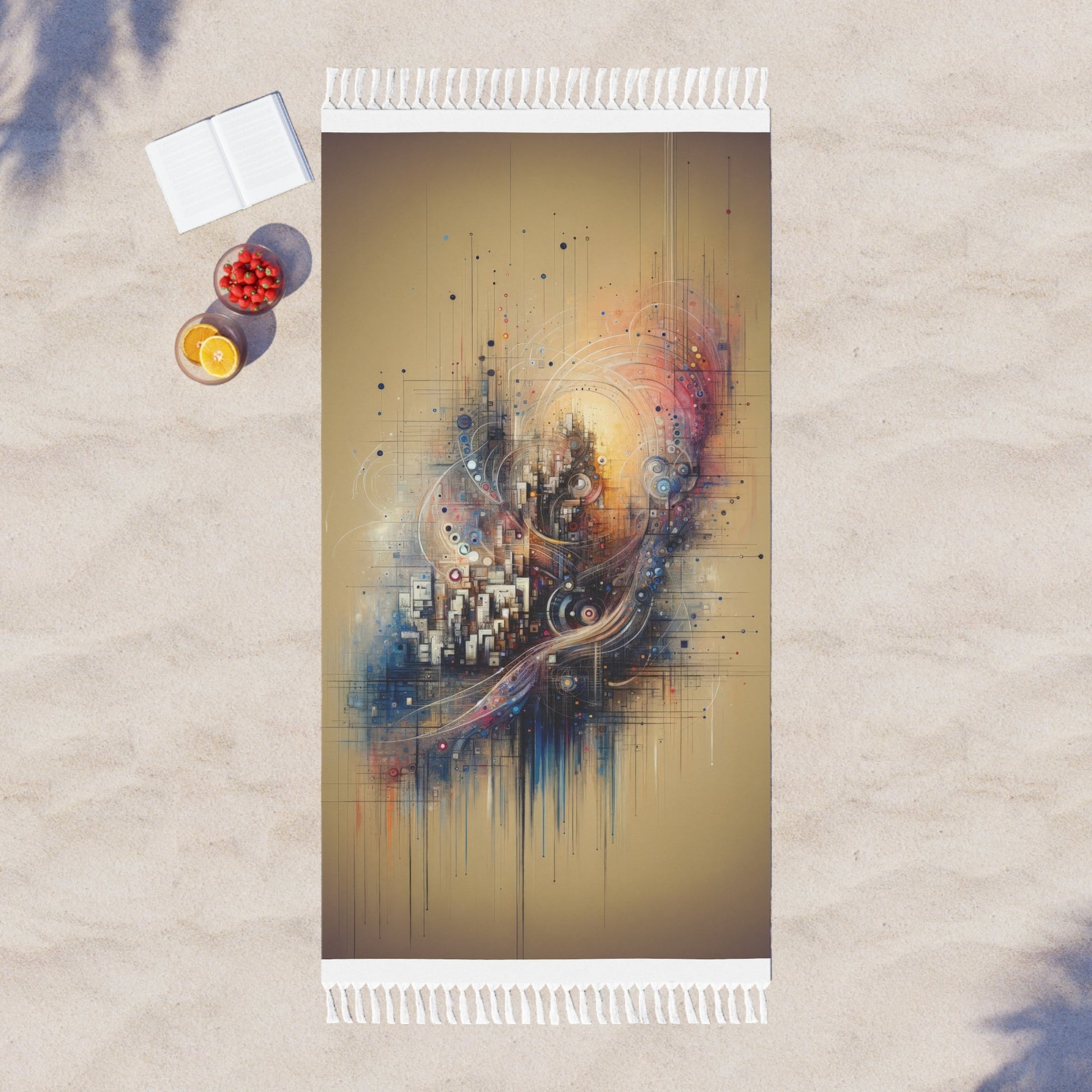 Digital Rhythmic Architecture Boho Beach Cloth - ATUH.ART