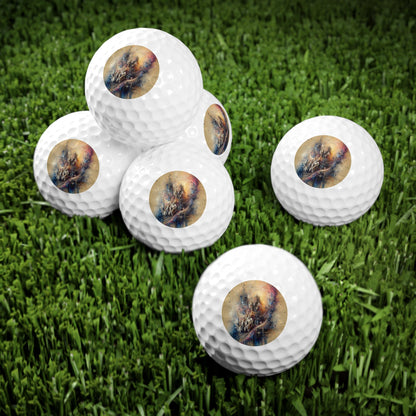 Digital Rhythmic Architecture Golf Balls, 6pcs - ATUH.ART