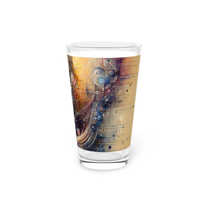 Digital Rhythmic Architecture Pint Glass, 16oz - ATUH.ART