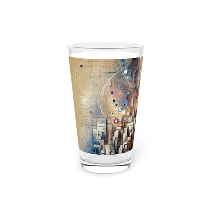 Digital Rhythmic Architecture Pint Glass, 16oz - ATUH.ART