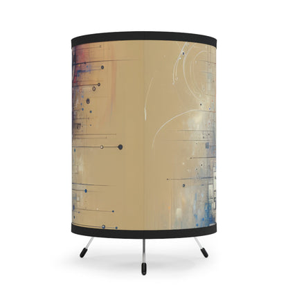 Digital Rhythmic Architecture Tripod Lamp with High-Res Printed Shade, US\CA plug - ATUH.ART