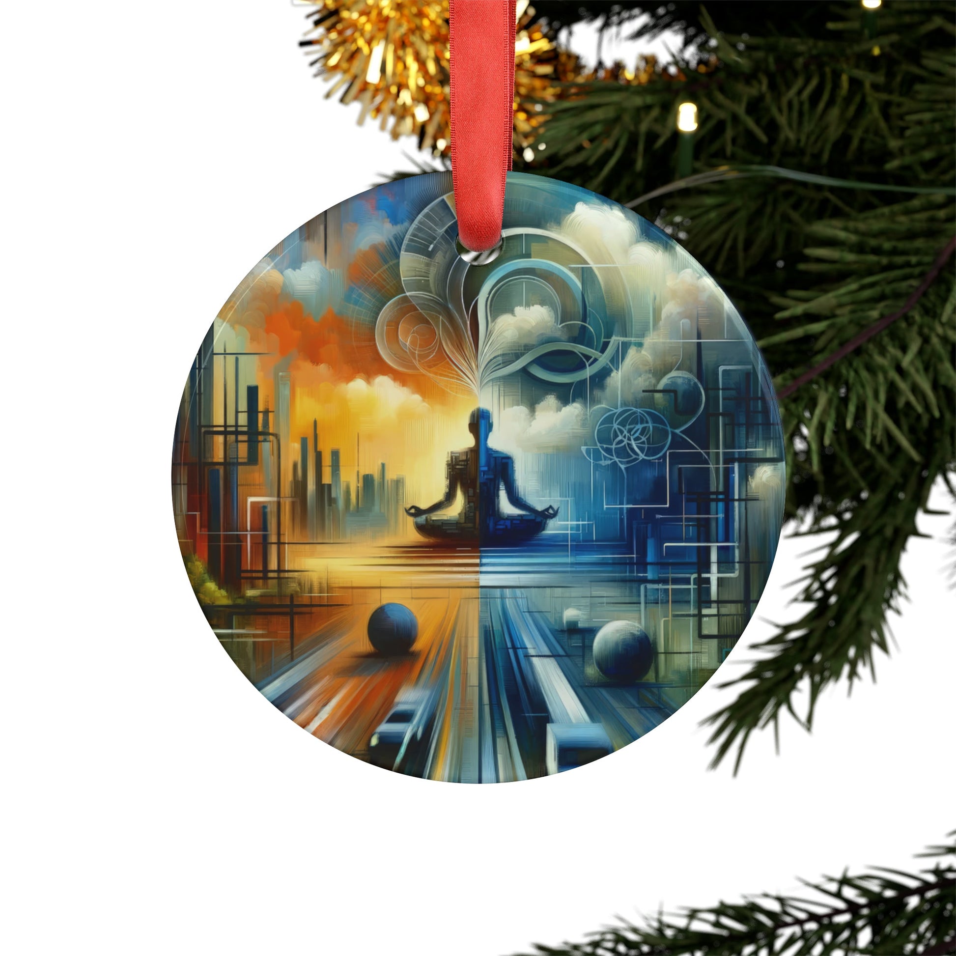 Digital Spiritual Journey Acrylic Ornament with Ribbon - ATUH.ART