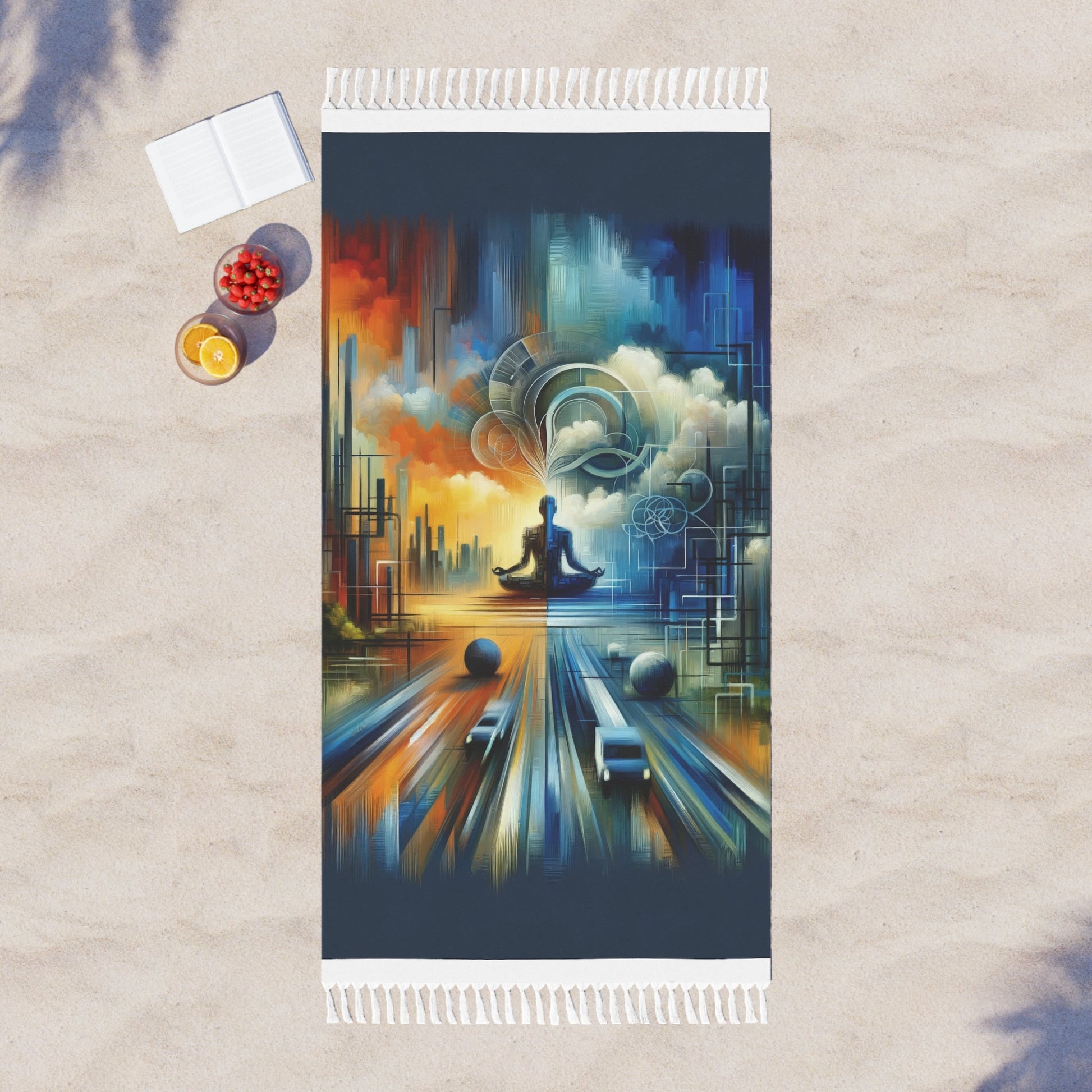 Digital Spiritual Journey Boho Beach Cloth - ATUH.ART