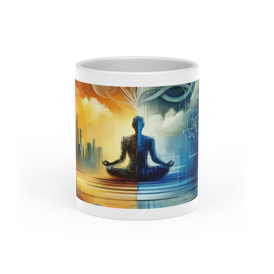 Digital Spiritual Journey Heart-Shaped Mug - ATUH.ART