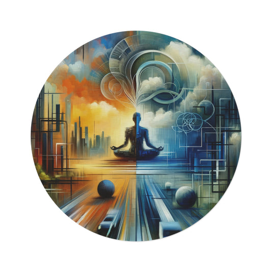 Digital Spiritual Journey Round Rug - ATUH.ART