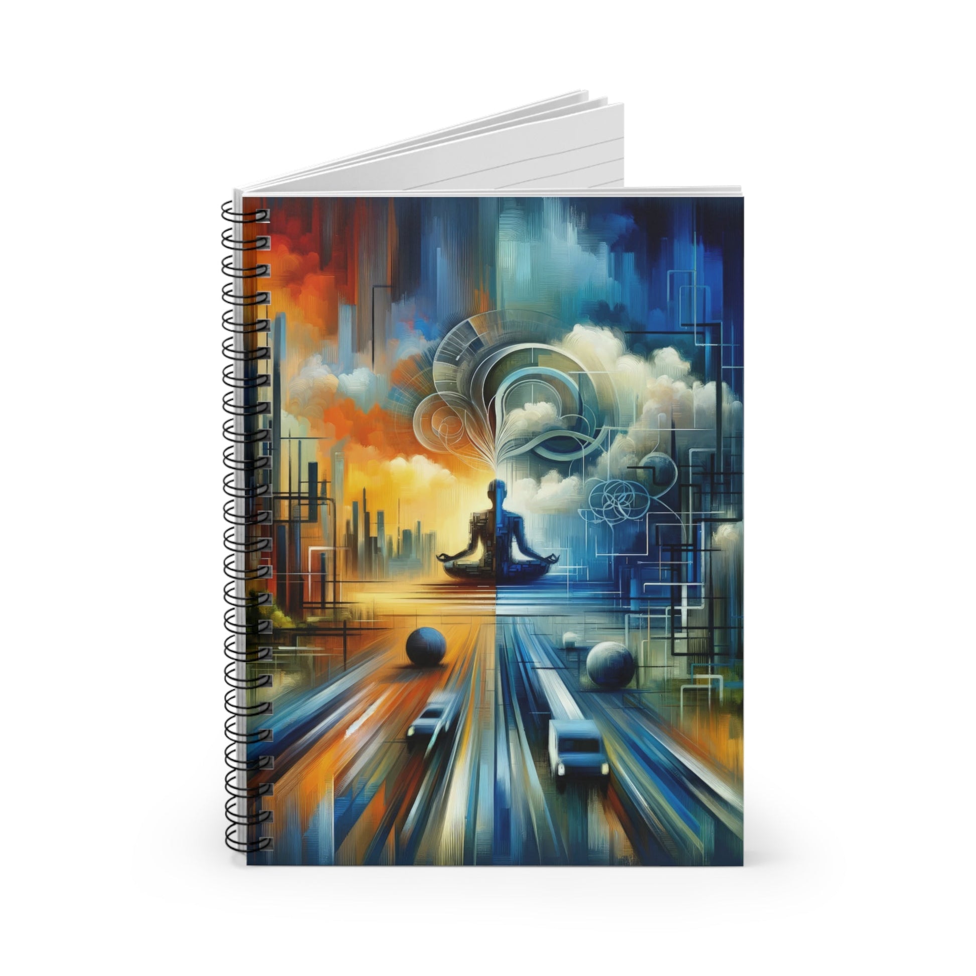 Digital Spiritual Journey Spiral Notebook - Ruled Line - ATUH.ART