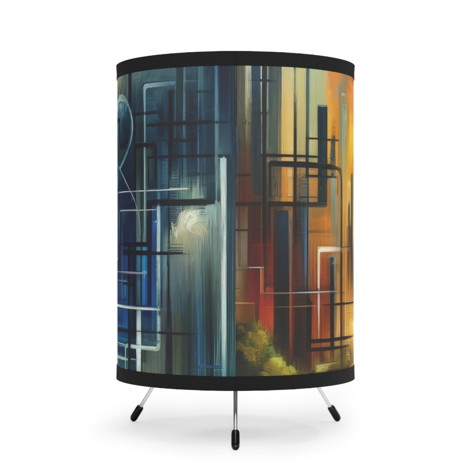 Digital Spiritual Journey Tripod Lamp with High-Res Printed Shade, US\CA plug - ATUH.ART