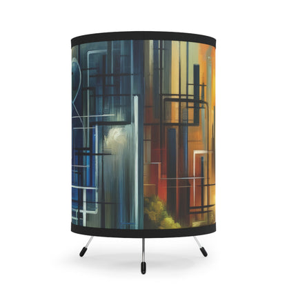 Digital Spiritual Journey Tripod Lamp with High-Res Printed Shade, US\CA plug - ATUH.ART