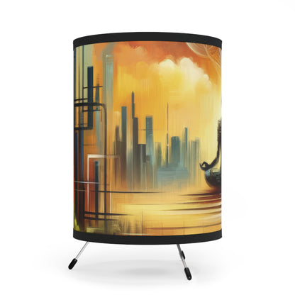 Digital Spiritual Journey Tripod Lamp with High-Res Printed Shade, US\CA plug - ATUH.ART