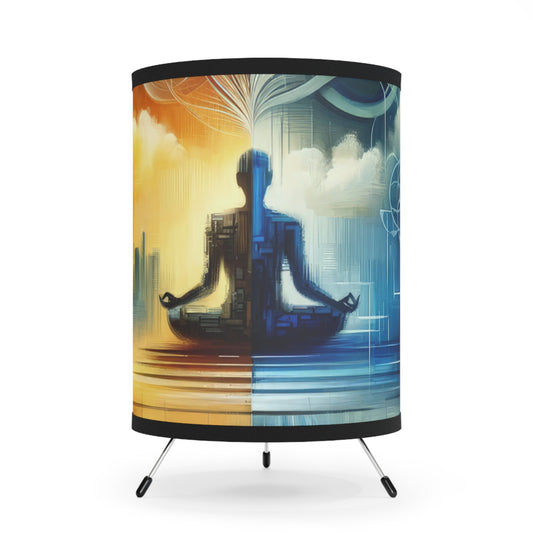 Digital Spiritual Journey Tripod Lamp with High-Res Printed Shade, US\CA plug - ATUH.ART