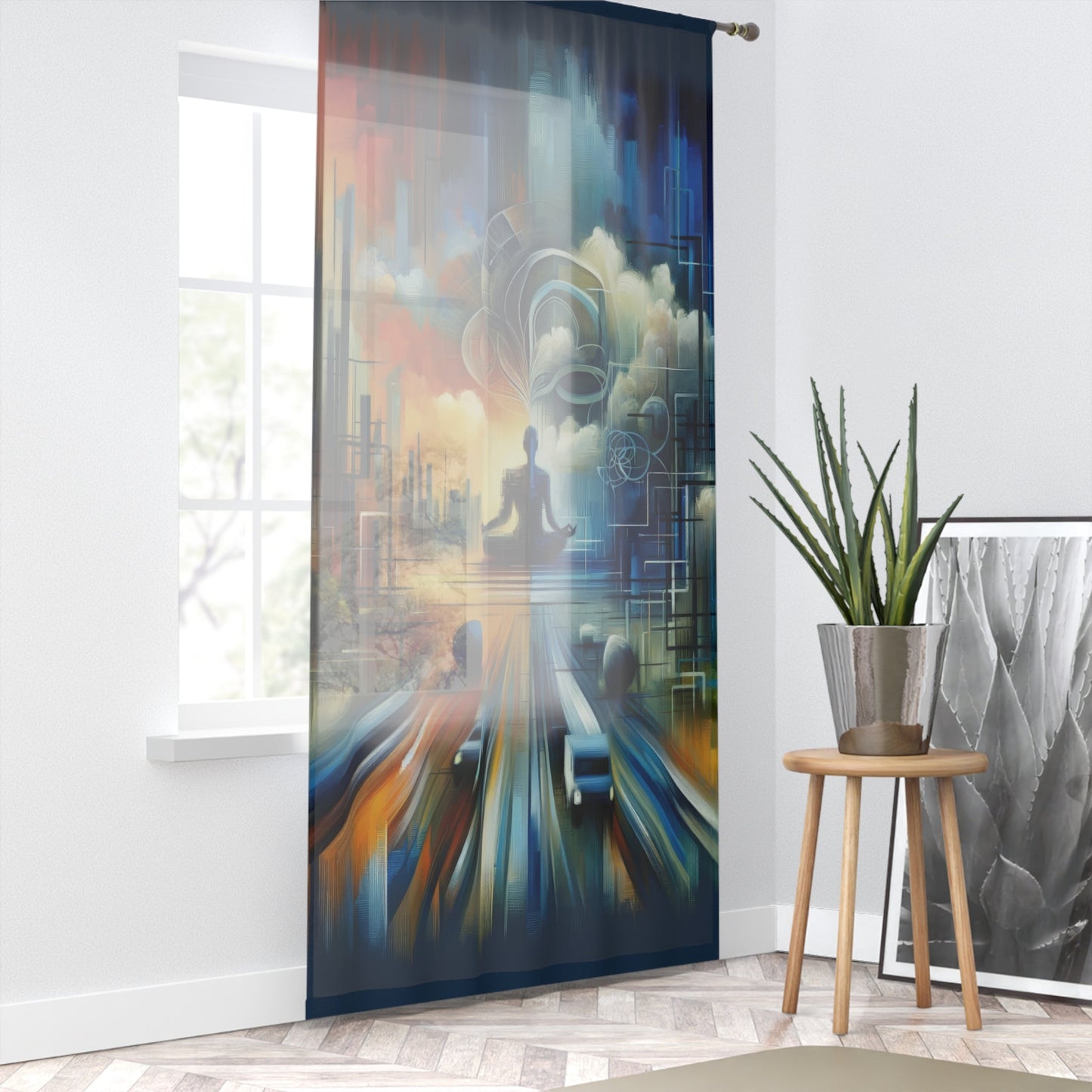 Digital Spiritual Journey Window Curtain - ATUH.ART