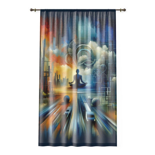 Digital Spiritual Journey Window Curtain - ATUH.ART