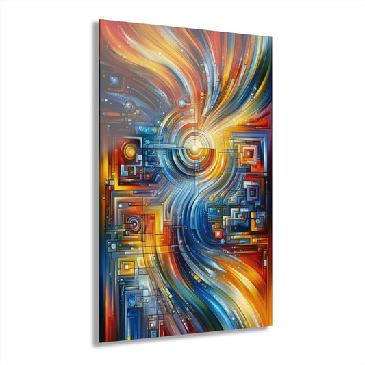 Digital Tachism Connectivity Acrylic Prints (French Cleat Hanging) - ATUH.ART
